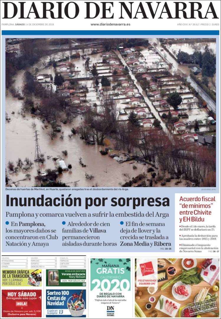 Portada de Diario de Navarra (Espa&ntilde;a)