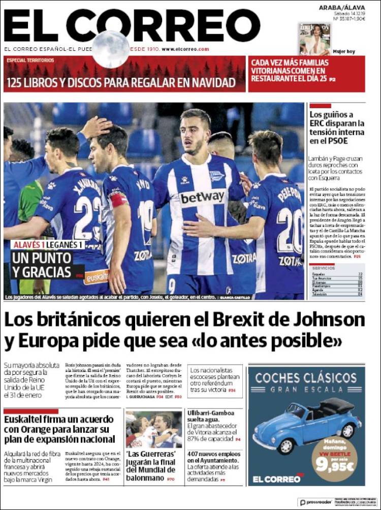 Portada de El Correo - Álava (Espa&ntilde;a)