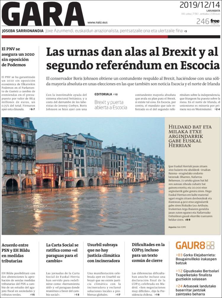 Portada de Gara (Espa&ntilde;a)