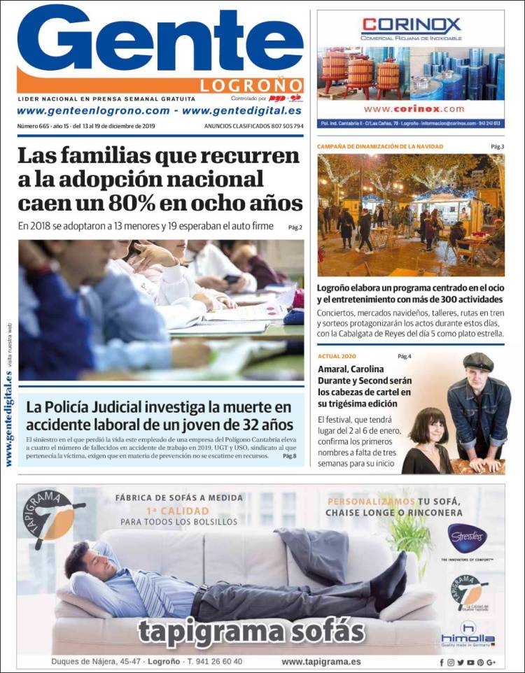 Portada de Gente en Logroño (Espa&ntilde;a)