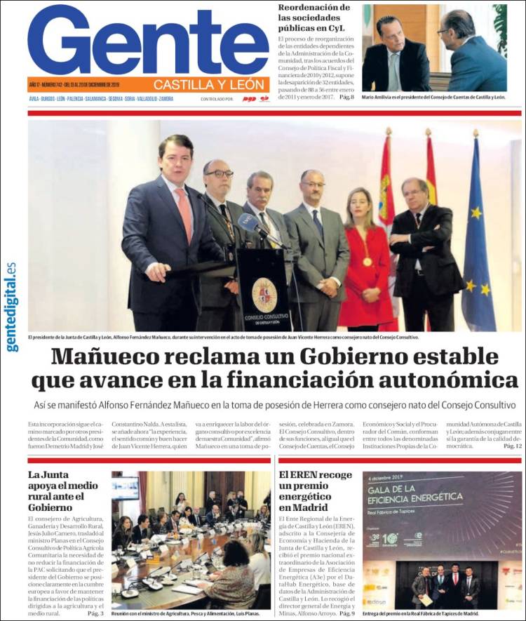 Portada de Gente en Palencia (Espa&ntilde;a)