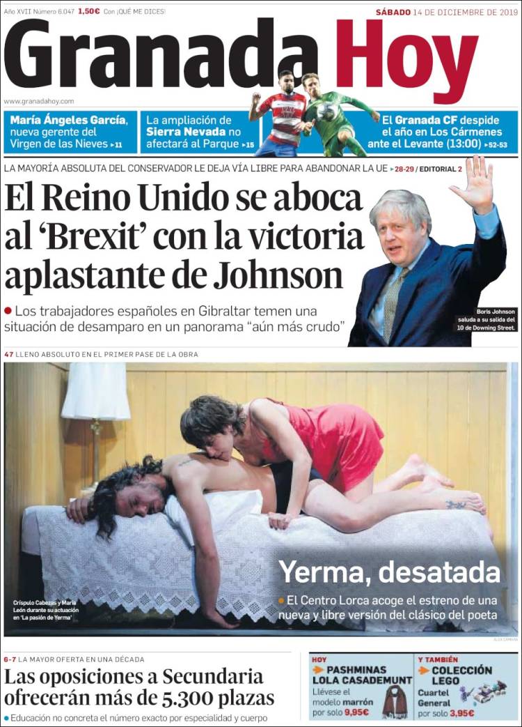 Portada de Granada Hoy (Espa&ntilde;a)