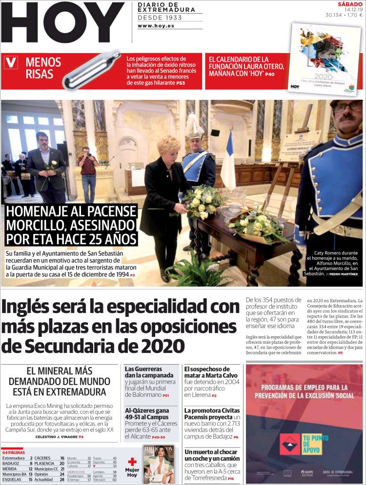 Portada de Hoy - Caceres (Espa&ntilde;a)
