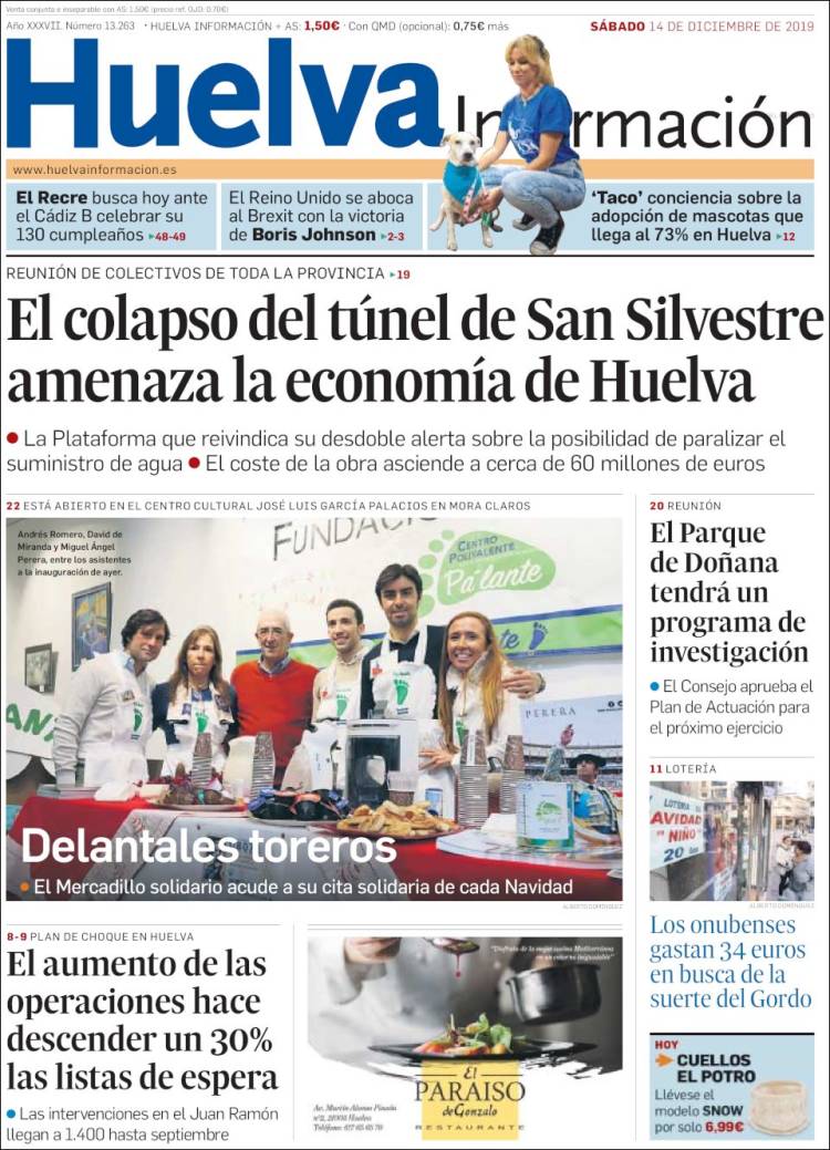 Portada de Huelva Información (Espa&ntilde;a)