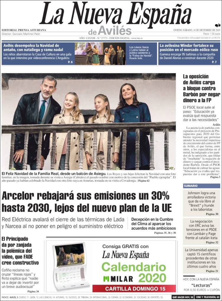 Portada de La Nueva España - Avilés (Espa&ntilde;a)
