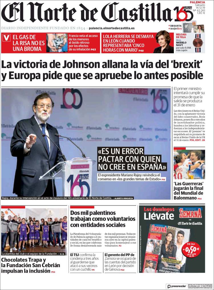 Portada de Norte de Castilla - Palencia (Espa&ntilde;a)
