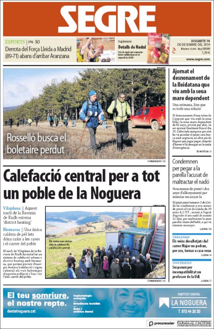 Portada de Segre (Espa&ntilde;a)