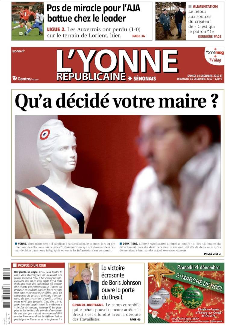 Portada de L'Yonne-Républicaine (Francia)