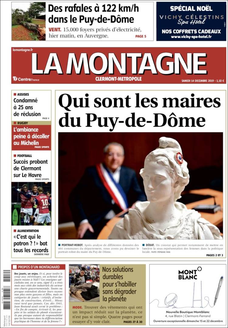 Portada de La Montagne (Francia)