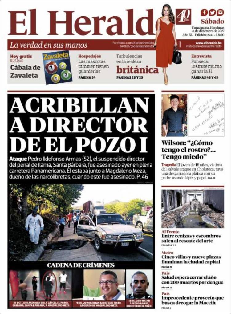 Portada de El Heraldo (Honduras)