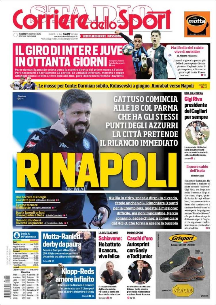 Portada de Corriere dello Sport (Italia)