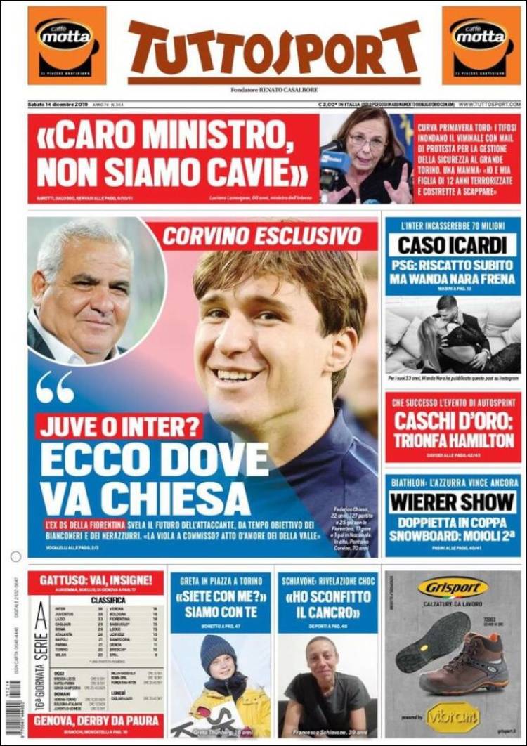 Portada de Tuttosport (Italia)