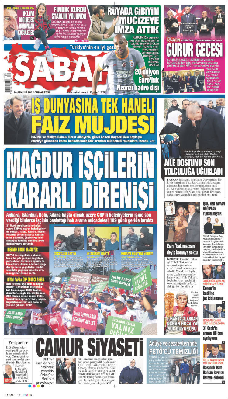 Portada de Sabah (Turqu&iacute;a)