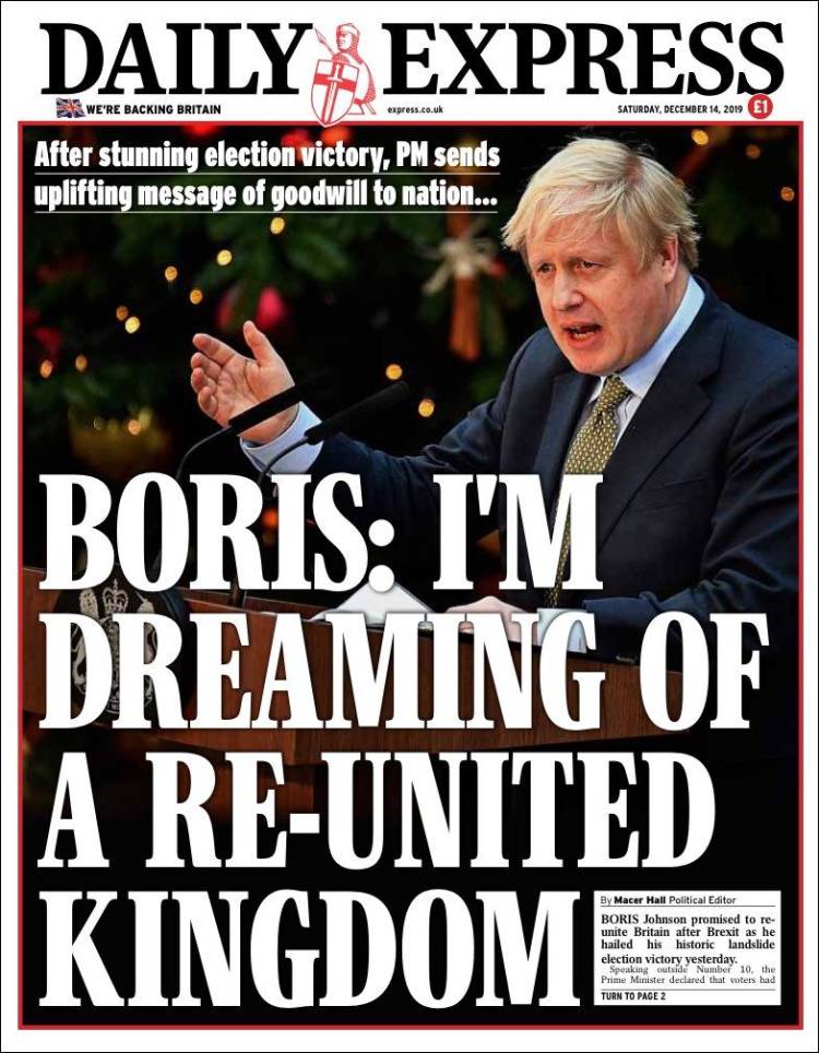 Portada de Daily Express (Reino Unido)