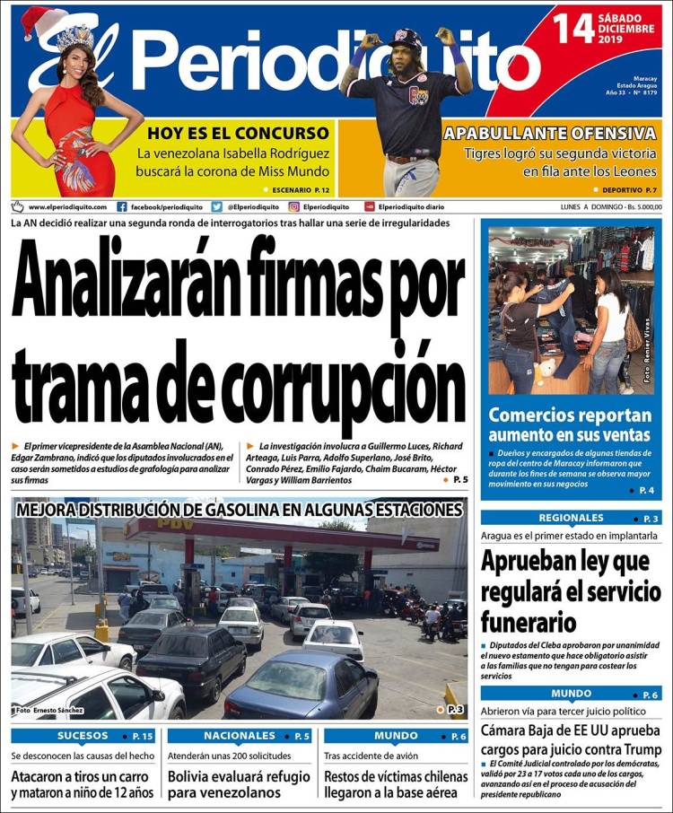 Portada de Periodiquito de Aragua (Venezuela)