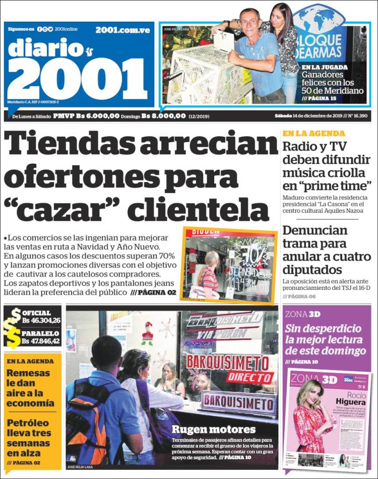 Portada de 2001 - Dosmiluno (Venezuela)