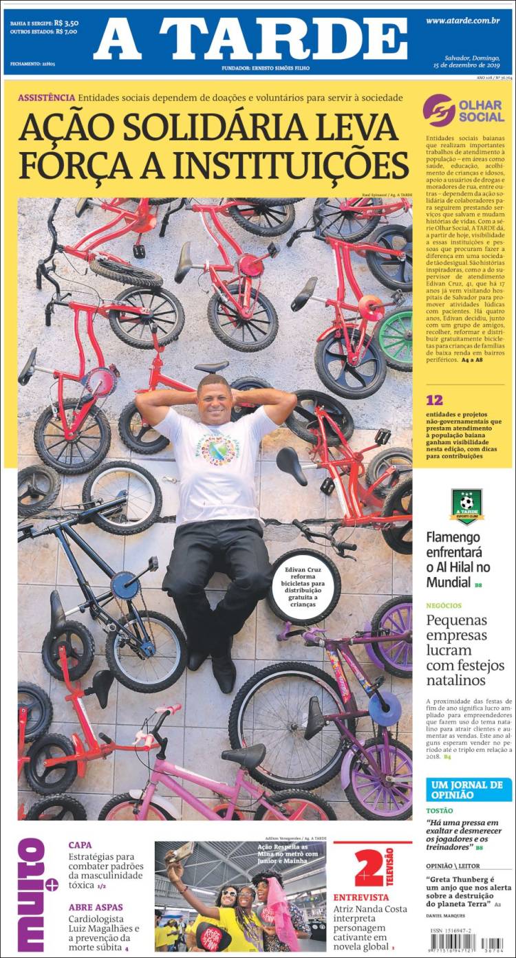 Portada de Diário A Tarde (Brasil)