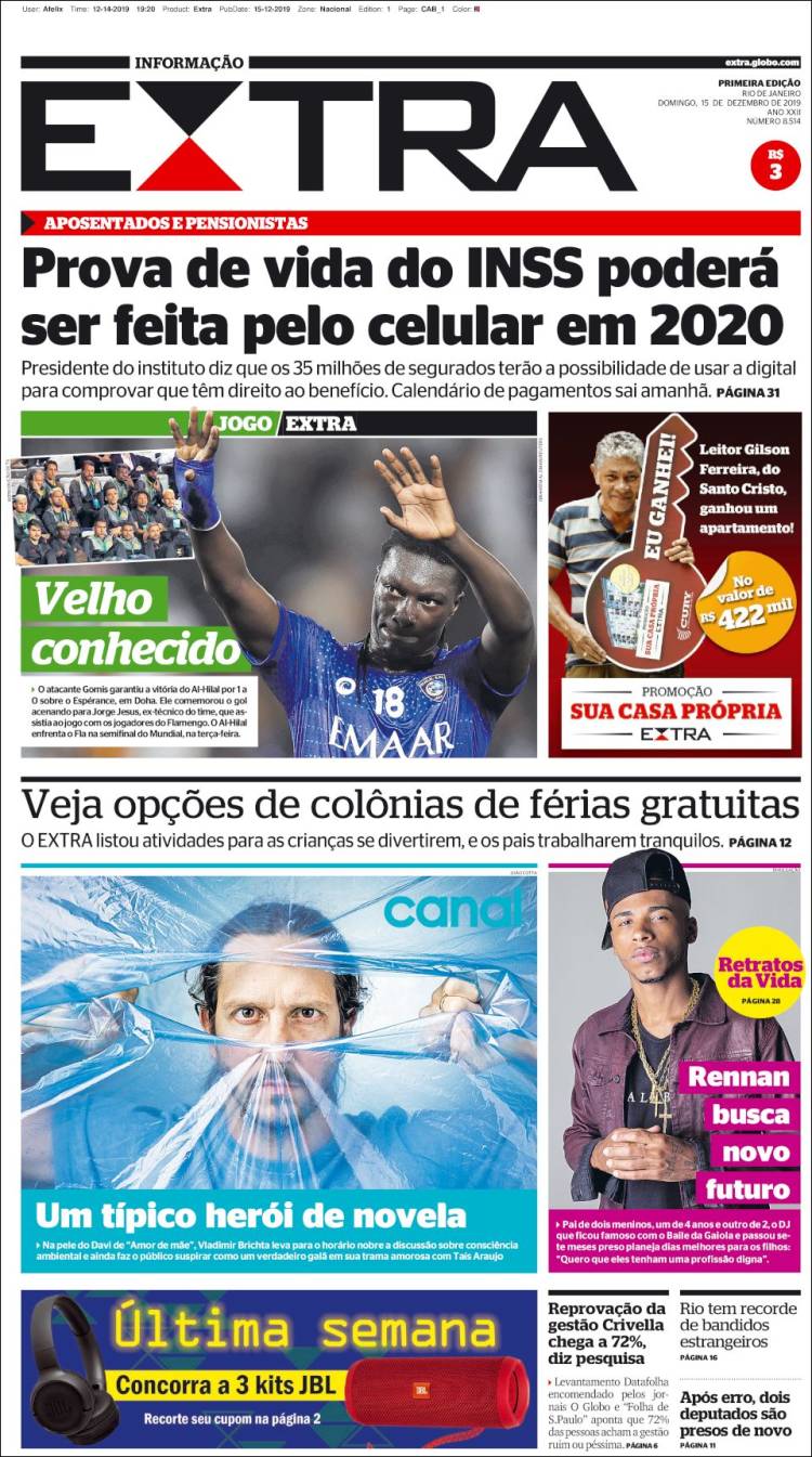 Portada de Extra (Brasil)