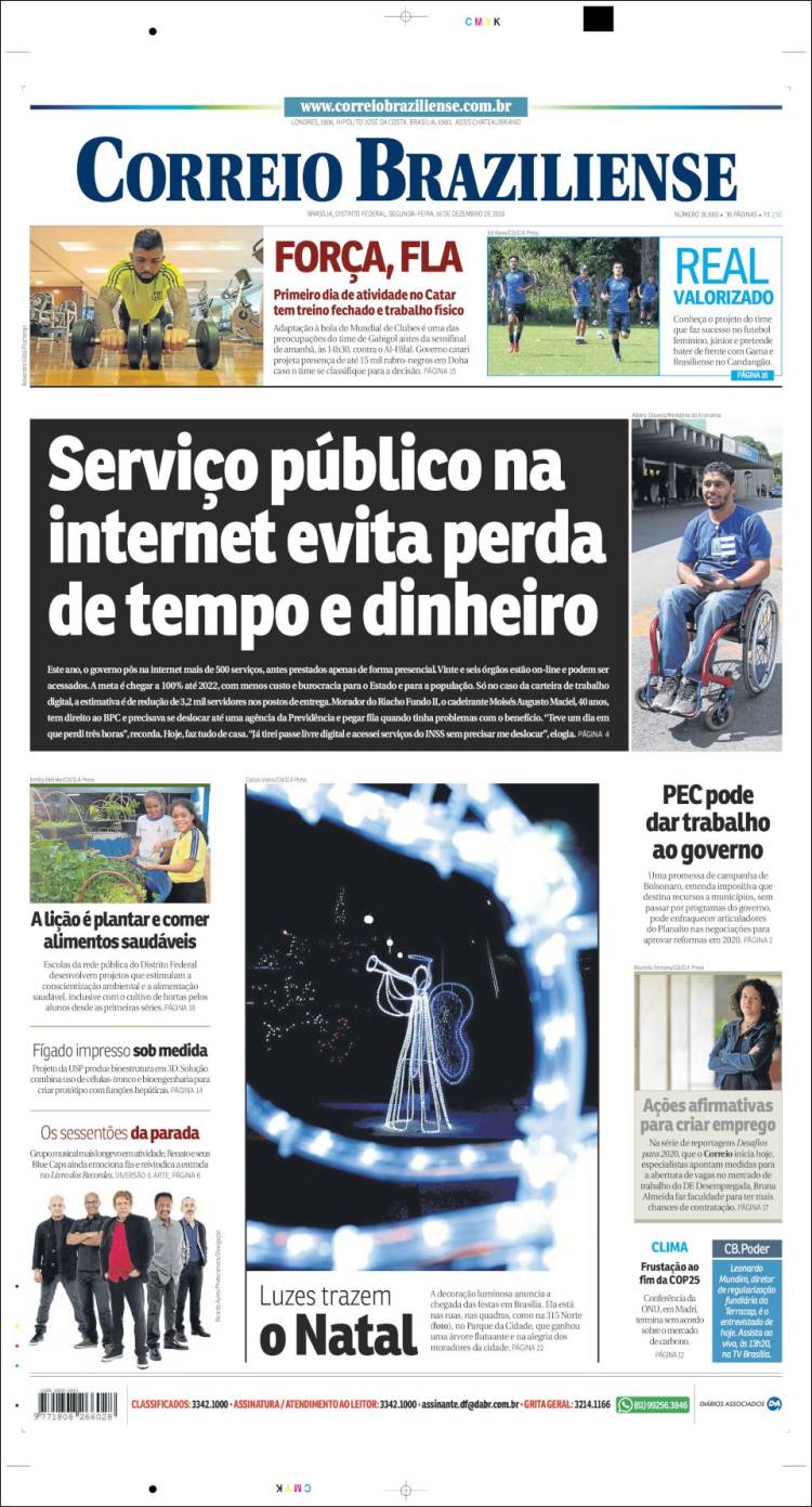 Portada de Correio Braziliense (Brasil)