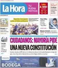 Portada de La Hora (Chile)