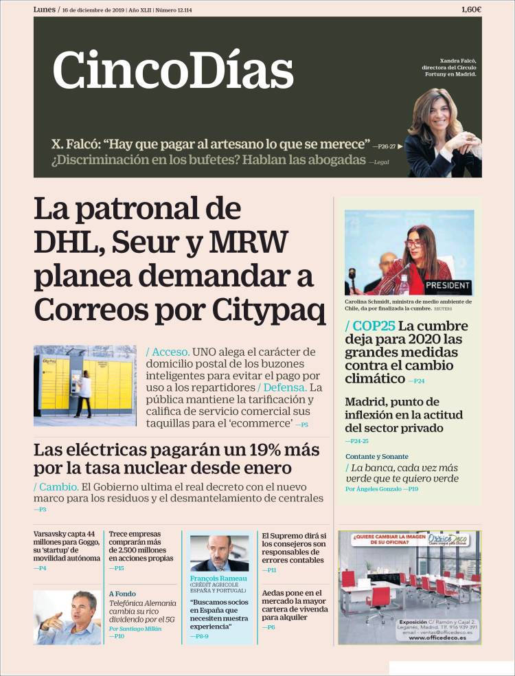 Portada de Cinco Días (Espa&ntilde;a)
