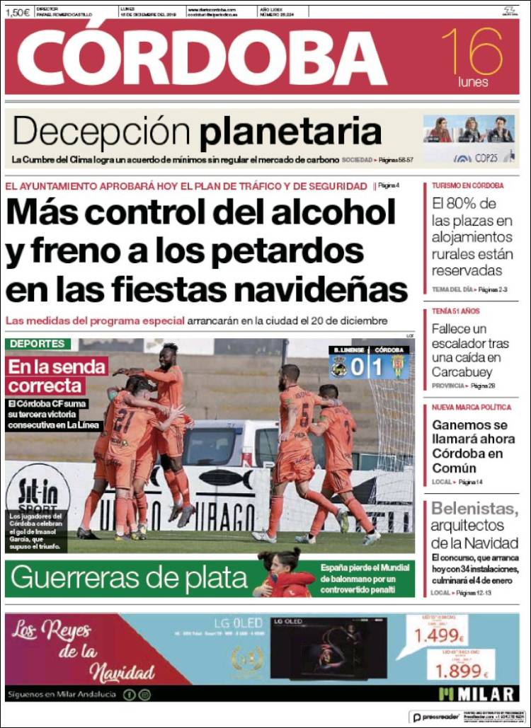 Portada de Diario de Córdoba (España)