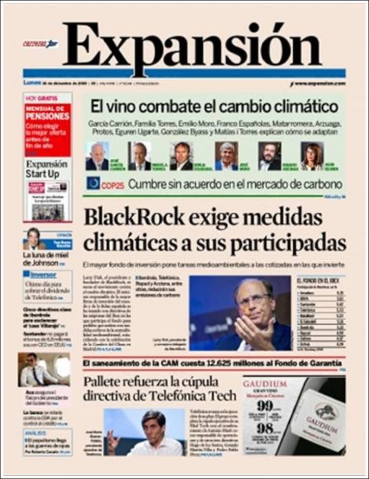 Portada de Expansión (Espa&ntilde;a)