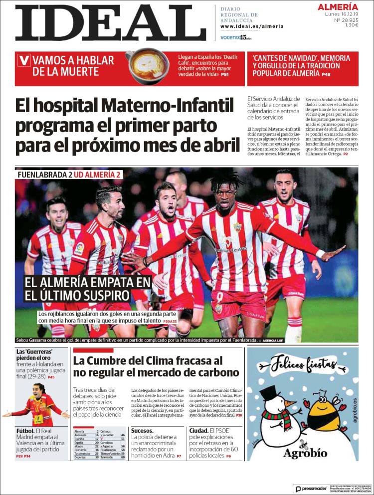 Portada de Ideal Almeria (España)