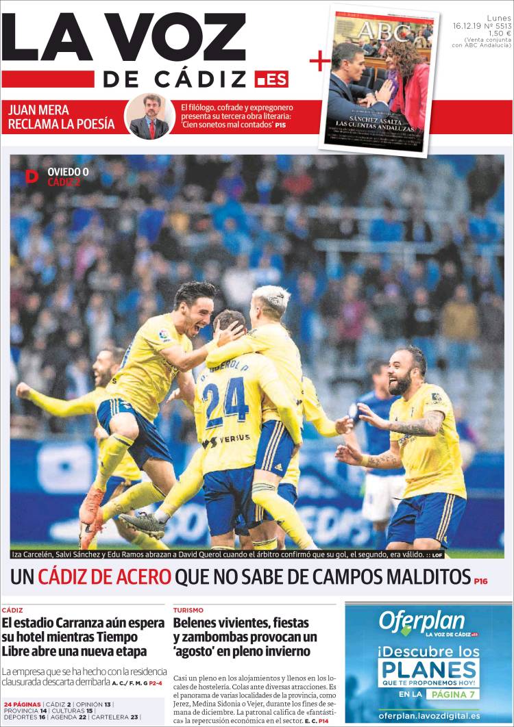 Portada de La Voz de Cádiz (Spain)