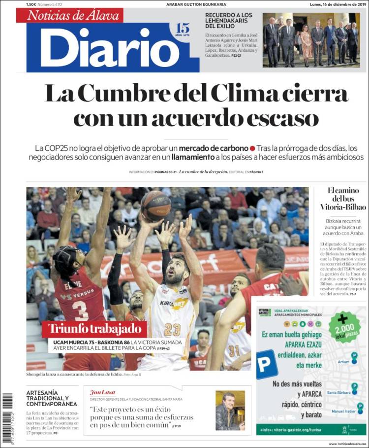 Portada de Noticias de Álava (Spain)