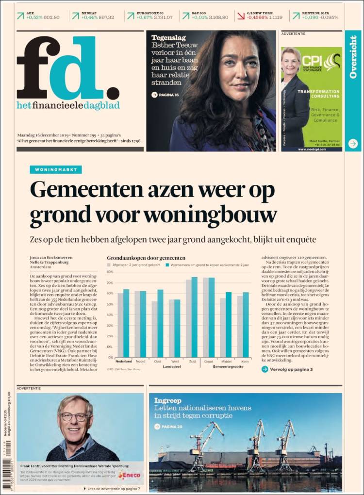 Portada de Het Financieele Dagblad (Pa&iacute;ses Bajos)