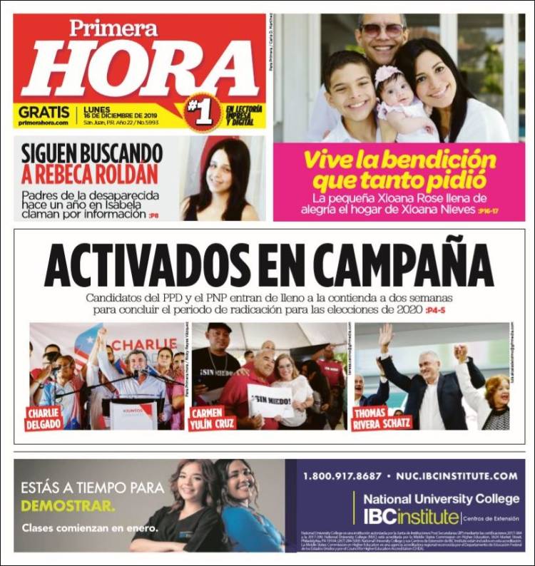 Portada de Primera Hora (Puerto Rico)