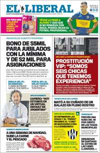 Portada de Diario El Liberal (Argentina)