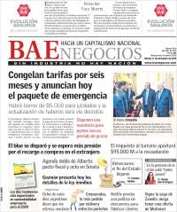 Portada de Buenos Aires Económico (Argentina)