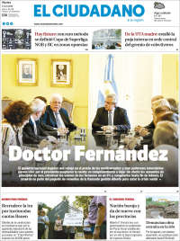 Portada de Diario El Ciudadano (Argentina)