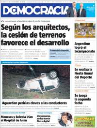 Portada de Diario Democracia (Argentina)