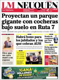 Portada de La Mañanade Neuquén (Argentina)