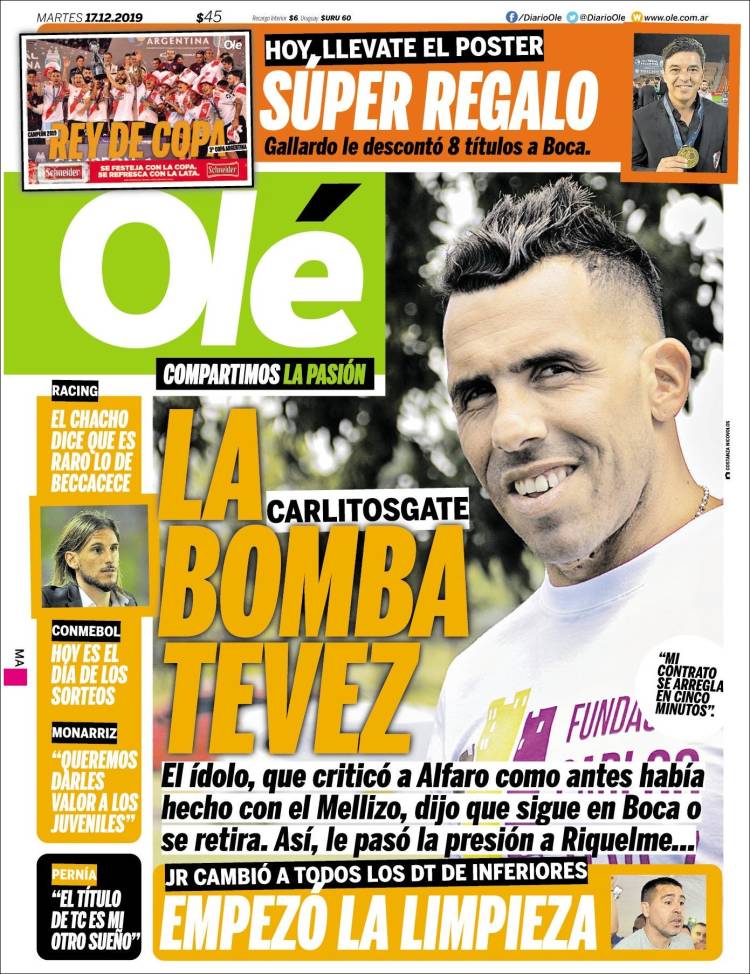 Portada de Olé (Argentina)