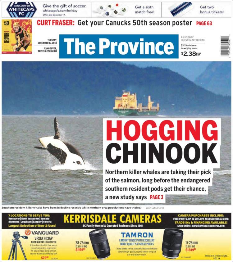 Portada de The Province (Canadá)