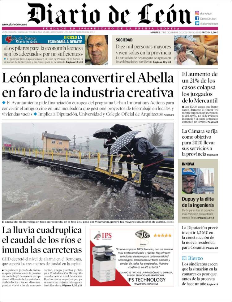 Portada de Diario de León (Espa&ntilde;a)