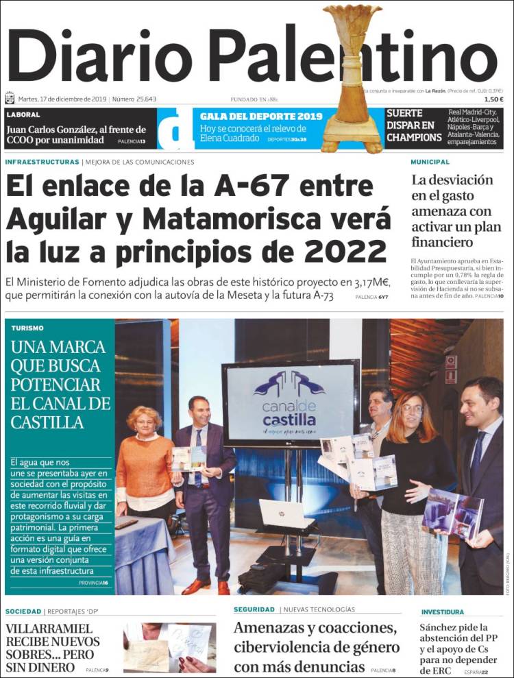 Portada de Diario Palentino (Espa&ntilde;a)