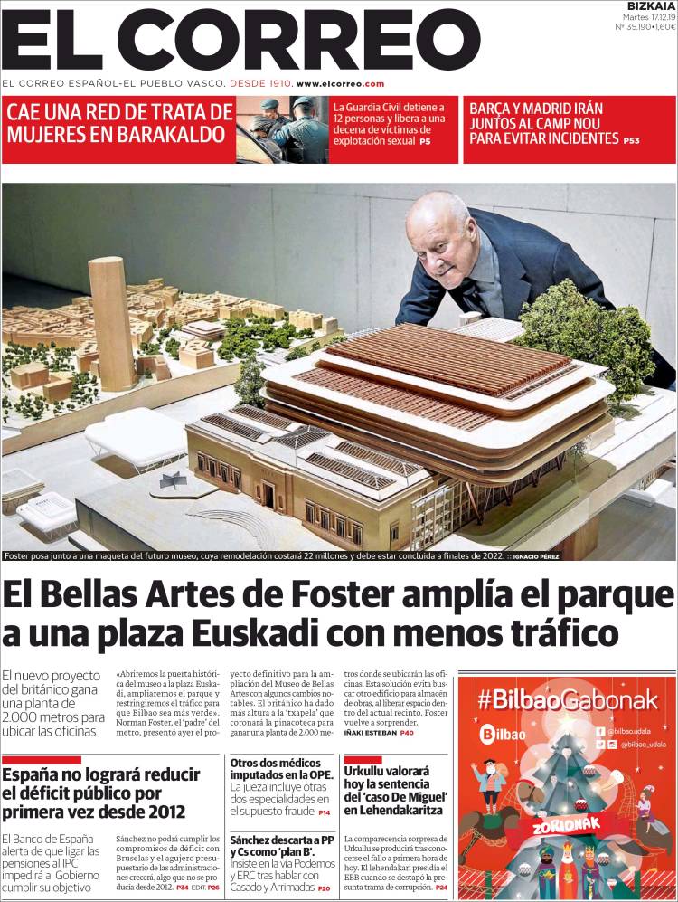 Portada de El Correo (Espa&ntilde;a)