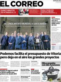 Portada de El Correo - Álava (Espa&ntilde;a)