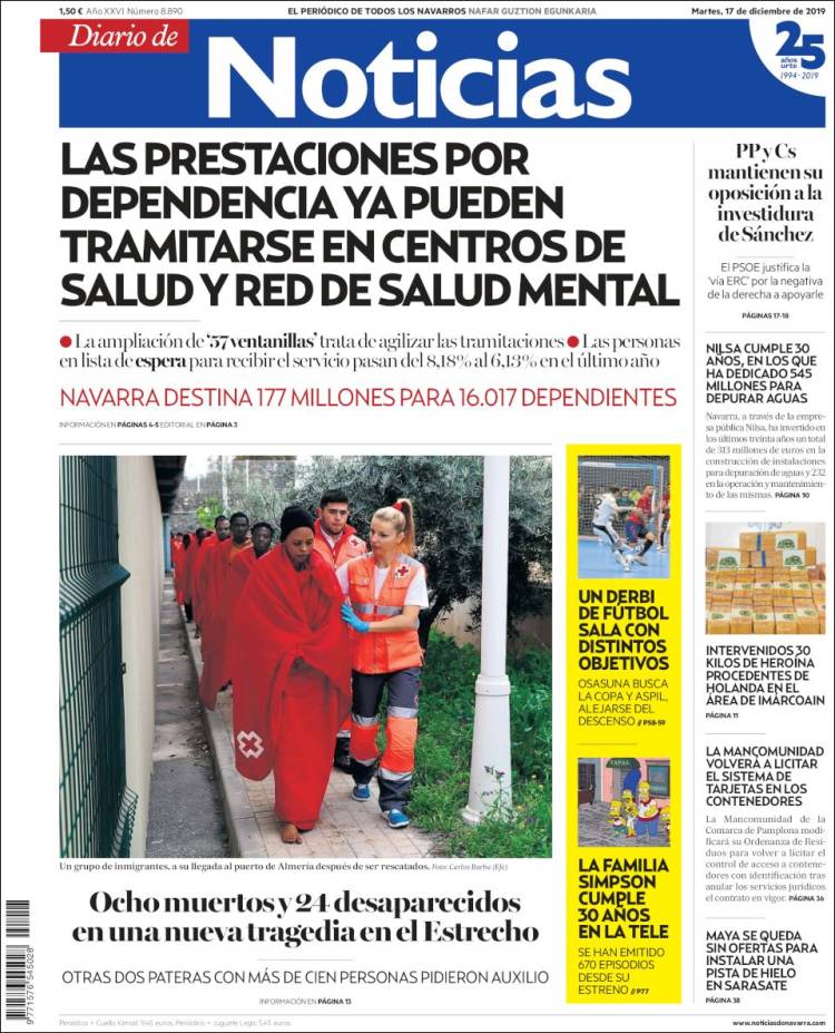 Portada de Noticias de Navarra (Espa&ntilde;a)