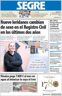 Portada de Segre  (Espa&ntilde;a)