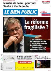 Portada de Le Bien Public (Francia)