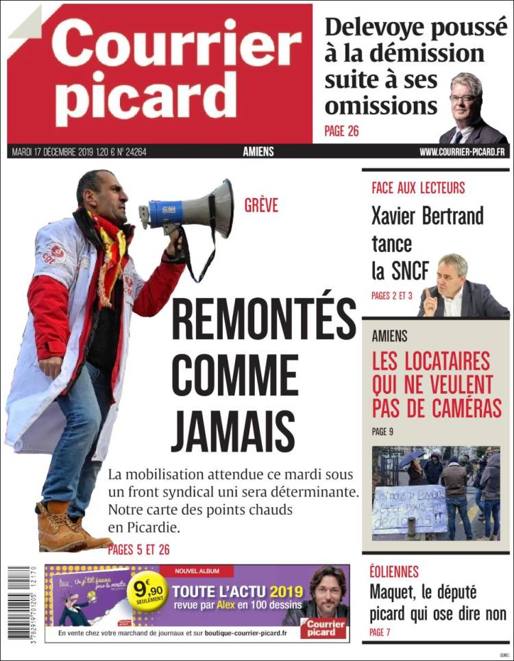 Portada de Courrier Picard (Francia)