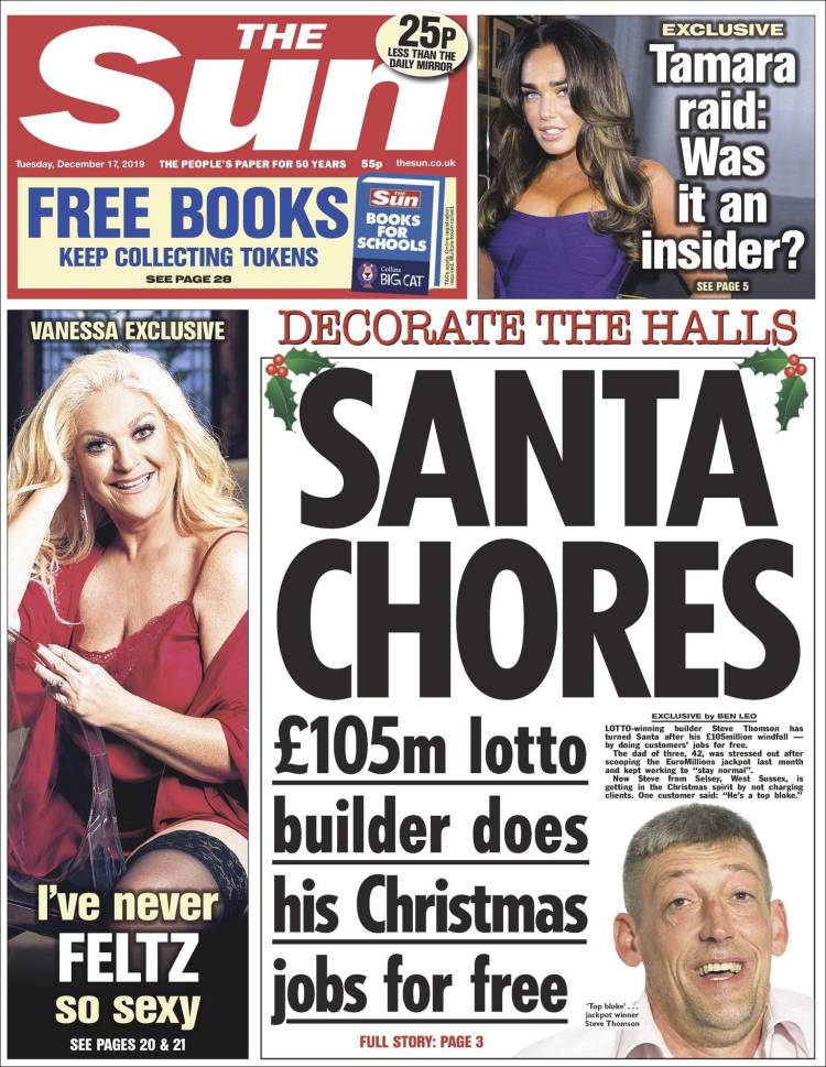 Portada de The Sun (Reino Unido)