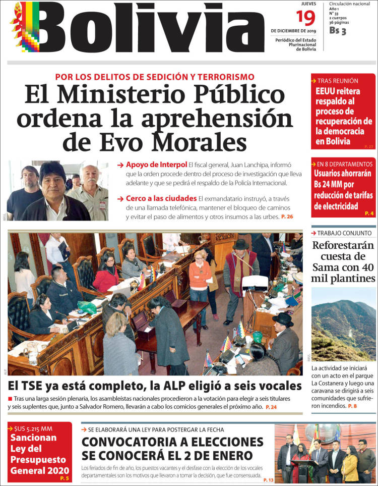Portada de Cambio (Bolivia)