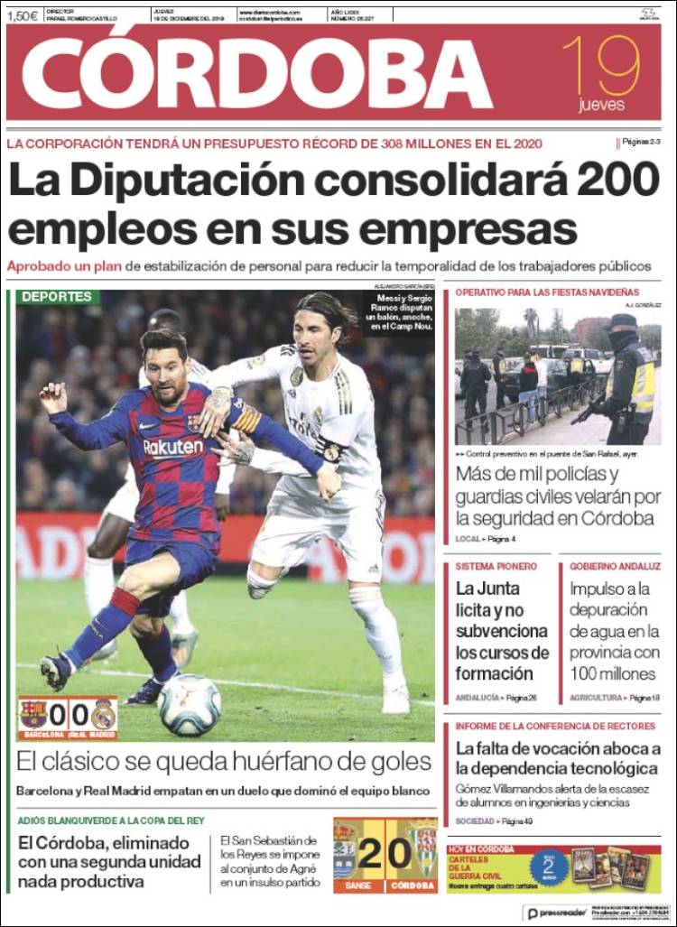 Portada de Diario de Córdoba (España)